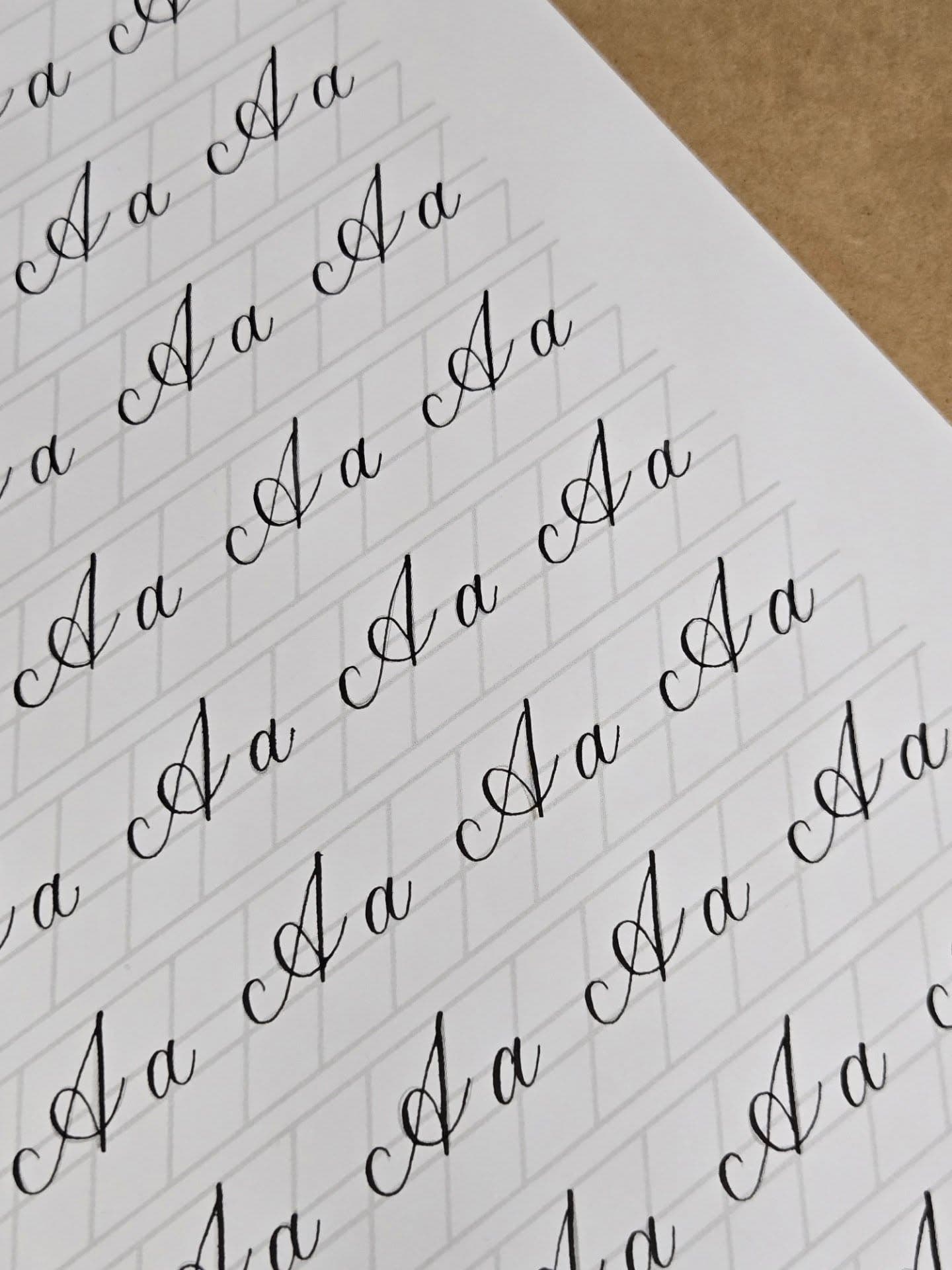 Calligraphy practice: Aa