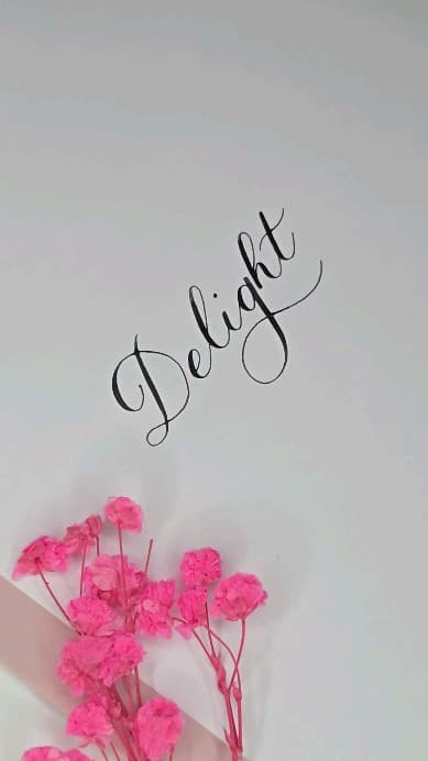 Joy — calligraphy word reel