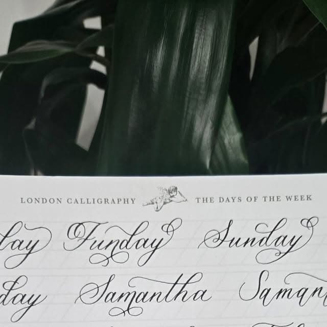 Days of the week with flourishes